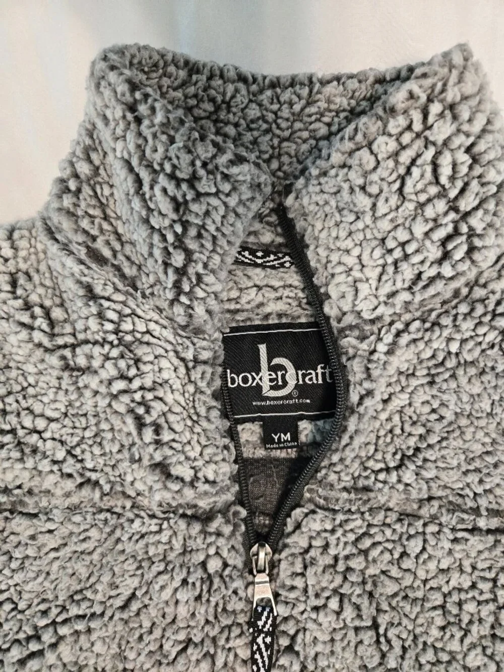Boxer Craft Gray Fleece Pullover size Medium